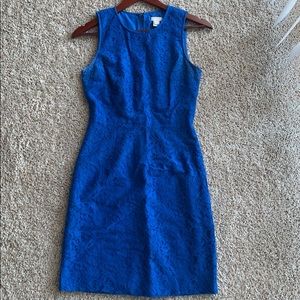 J.Crew Royal Blue A-Line Lace Dress
